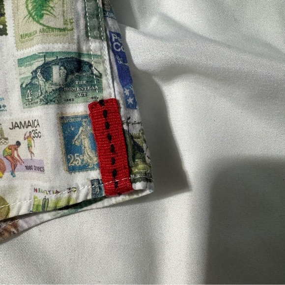 Jermyn & Bond Men’s Button-Up Shirt – Size L – Long Sleeve – Stamp Print - Picture 6 of 13